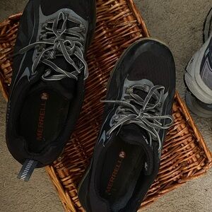 Merrell Black and Gray Athletic Trail Sneakers